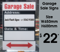Garage Sale Signs Jack Flash Signs